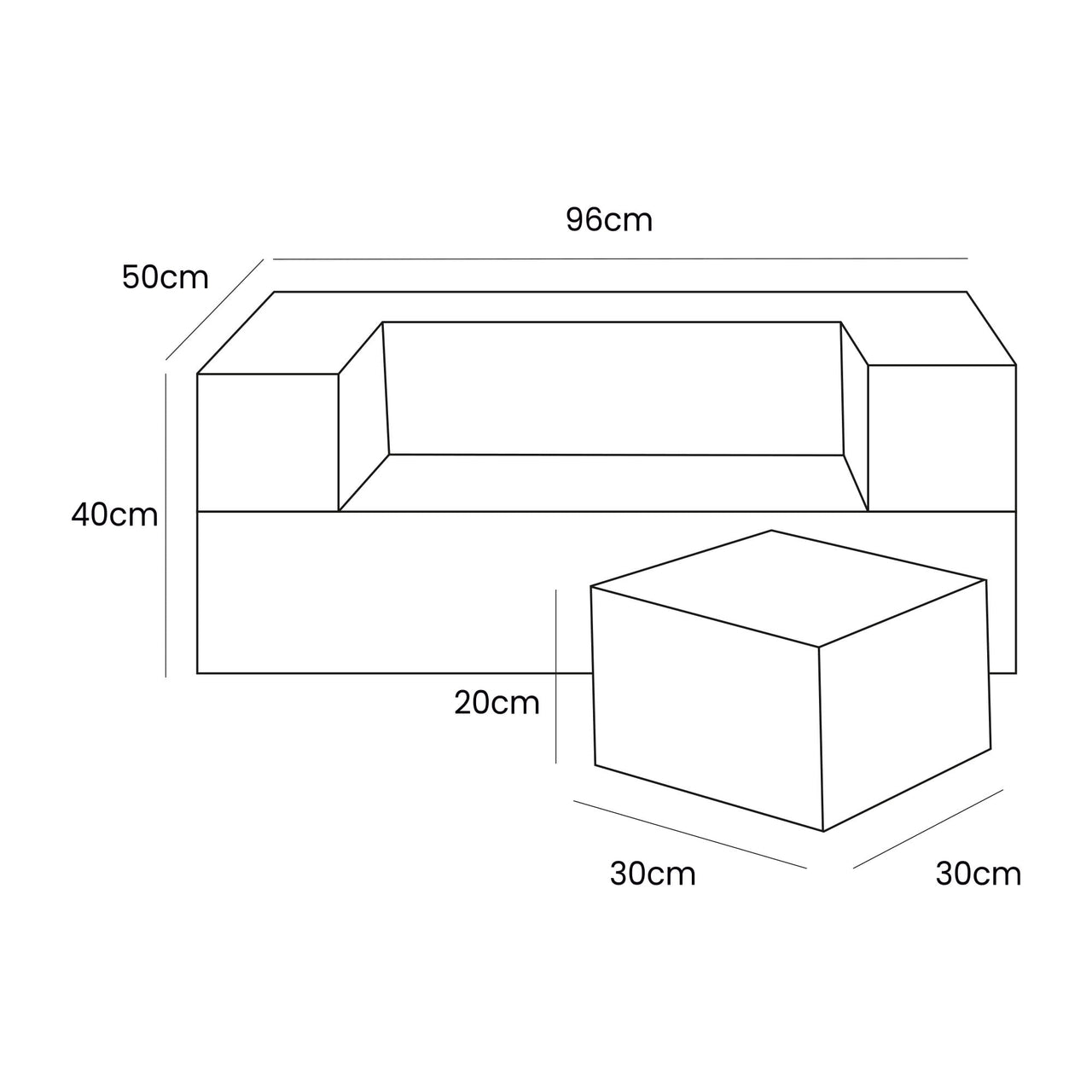 MeowBaby Aesthetic Cube Sofa Flera Färger