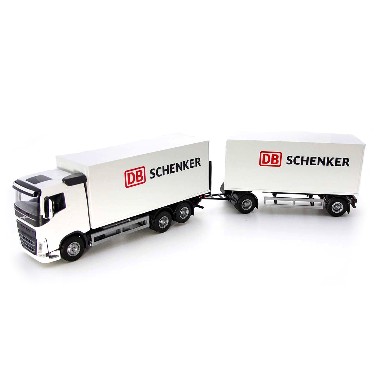 Emek Volvo Transportbil med Schenker-släp Vit 1:25