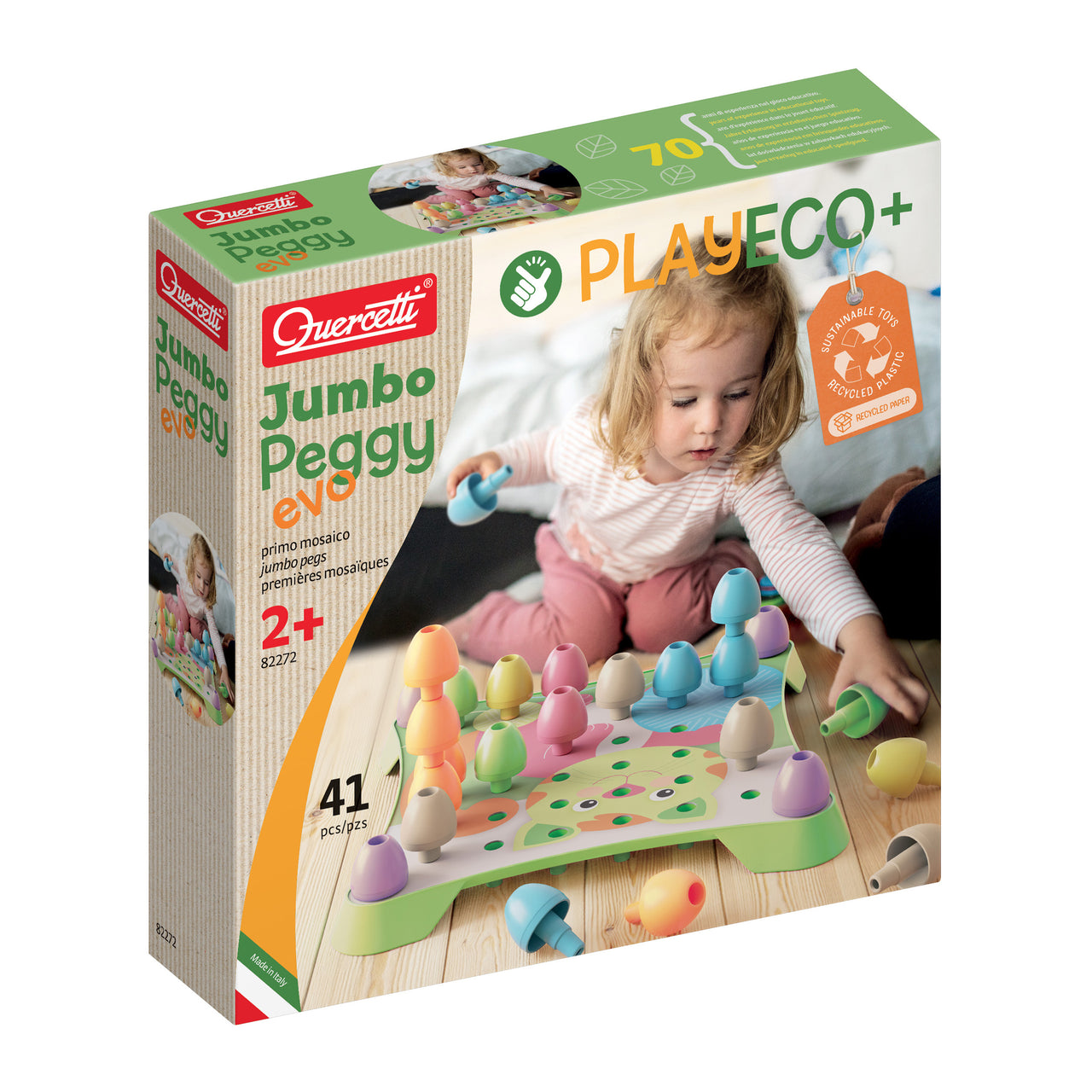 Quercetti Play Eco+ Jumbo Peggy Evo (41 delar)