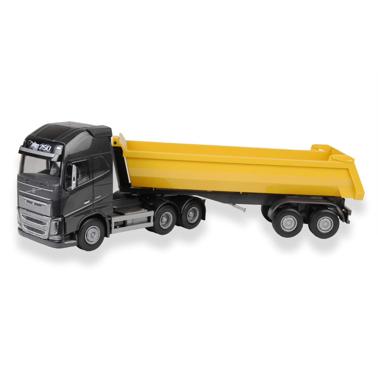 Emek Tippvagn med semitrailer Volvo Svart 1:25