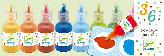 Djeco 8 bottles of poster paint