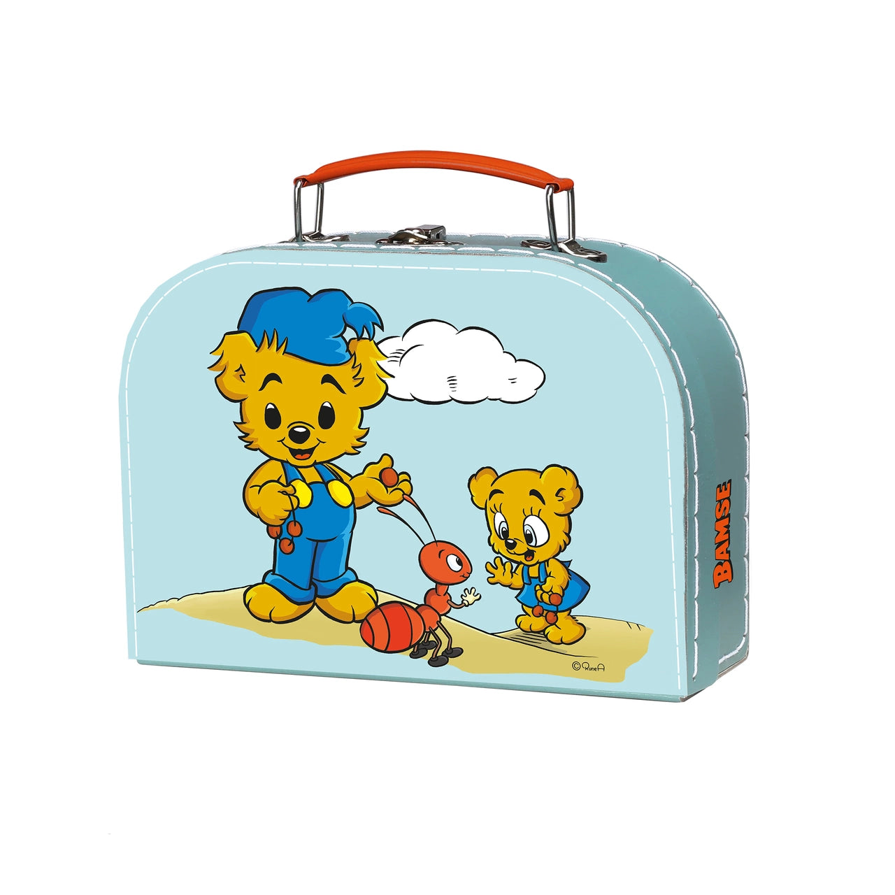 Bamse Pappväska Blå med Bamse & Nalle-Maja