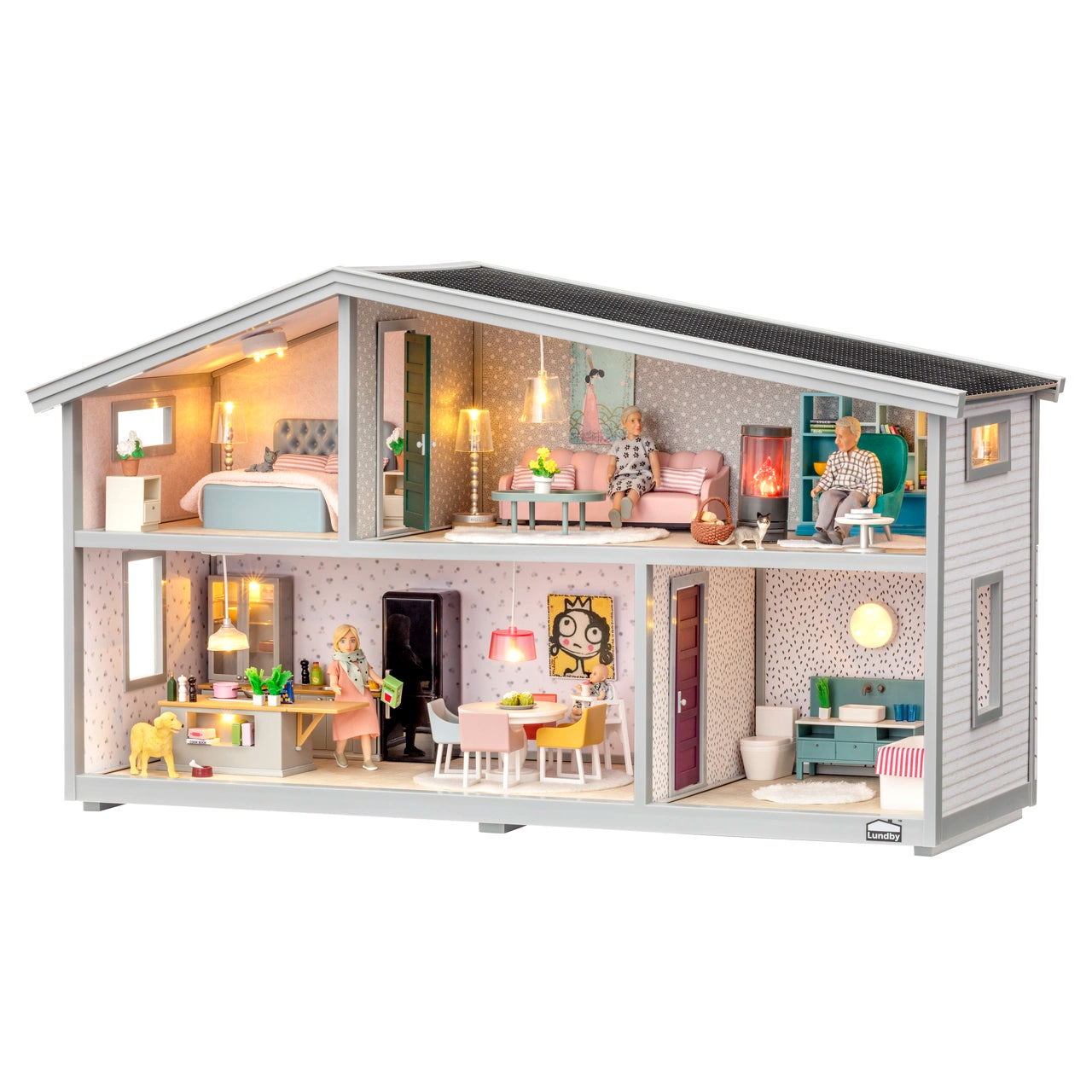 Lundby Dockhus Life med 4 rum