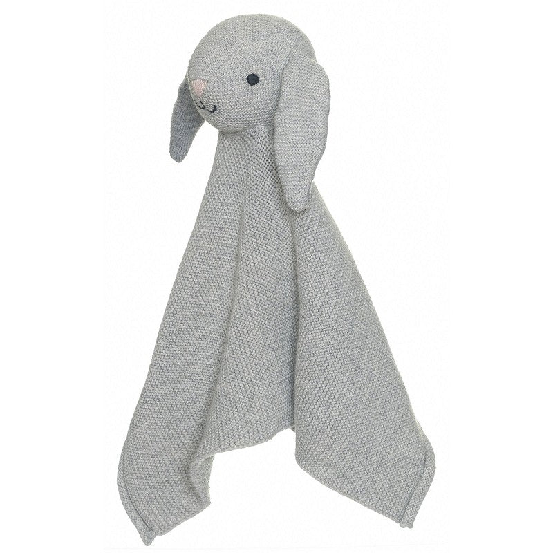 Teddykompaniet Teddy Organic Snuttefilt Kanin Grå Stickad 24cm