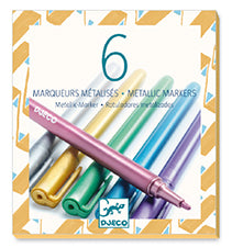 Djeco 6 metallic markers