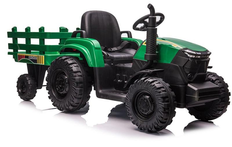 Azeno Farmer Powermax Grön Eltraktor bild bakifrån sidan