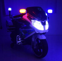 Thumbnail for Azeno Street Police MC Elmotorcykel för barn bild på lamporna