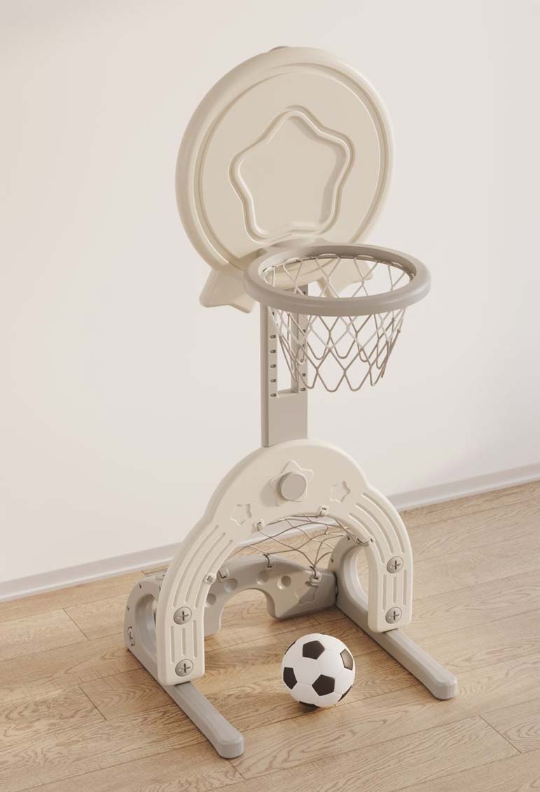 Elite Toys 3-i-1 Basket, fotbollsmål & golf