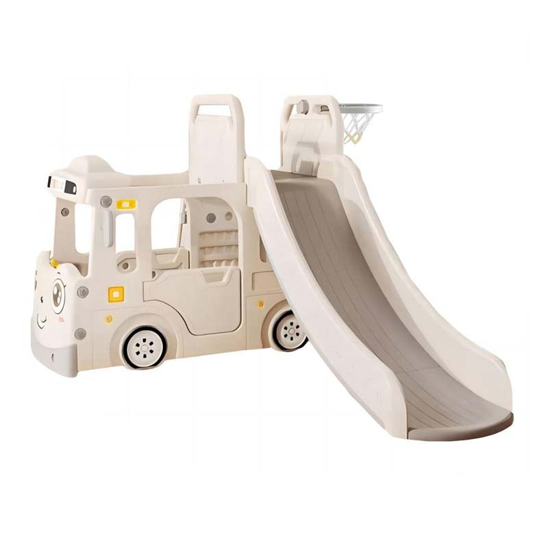 Elite Toys Lastbil med rutschkana och gunga Beige