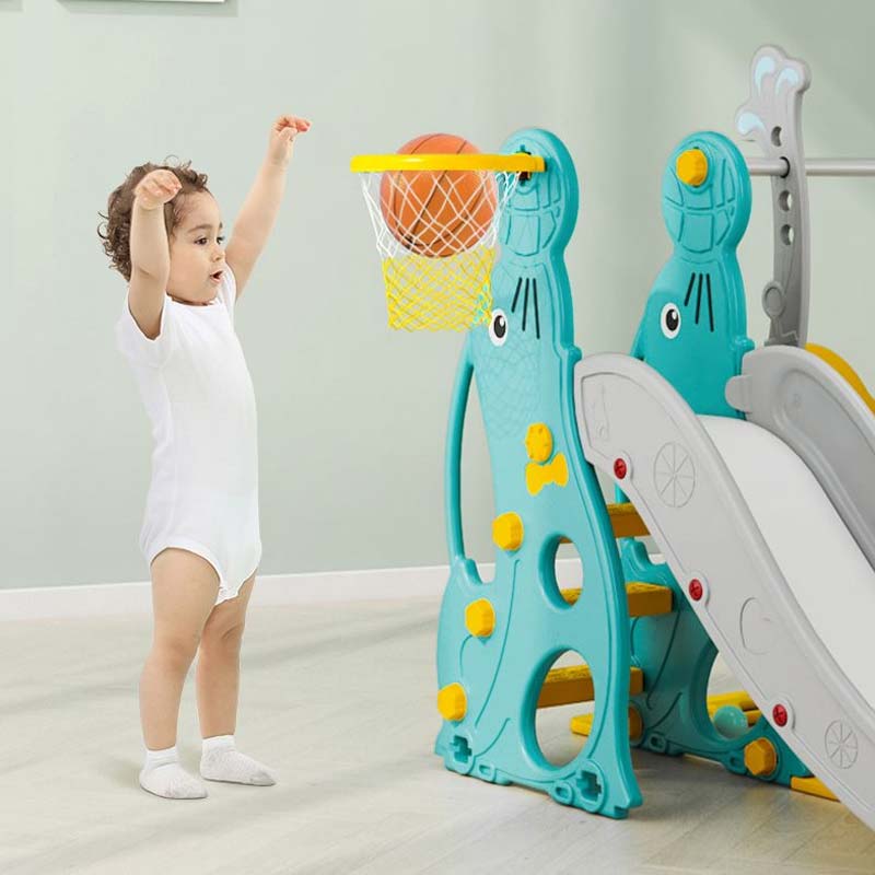 Elite Toys Rutschkana med basketkorg Turkos