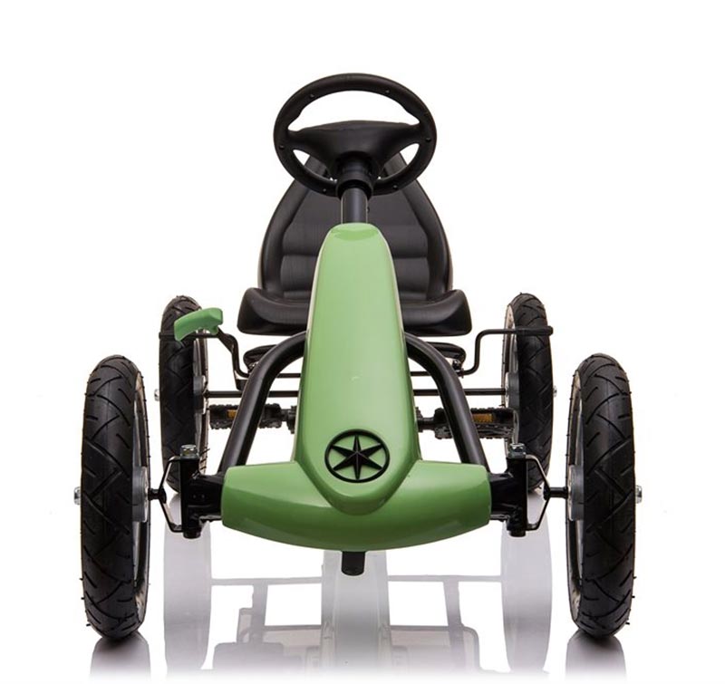 Elitetoys Gokart GT Edition med gummihjul bild framifrån