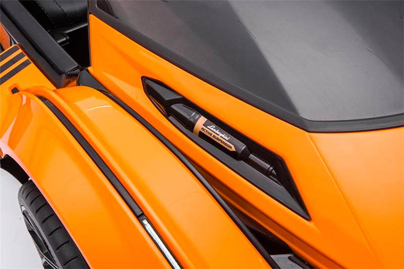 Azeno Lamborghini Lambo V12 Vision Grand Turismo Orange Elbil för barn bild på detaljer