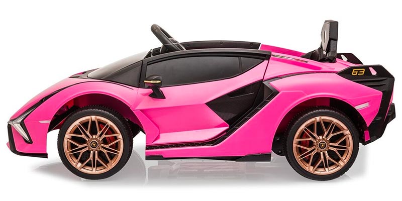 Azeno Lamborghini Sian Rosa Elbil för barn från sidan