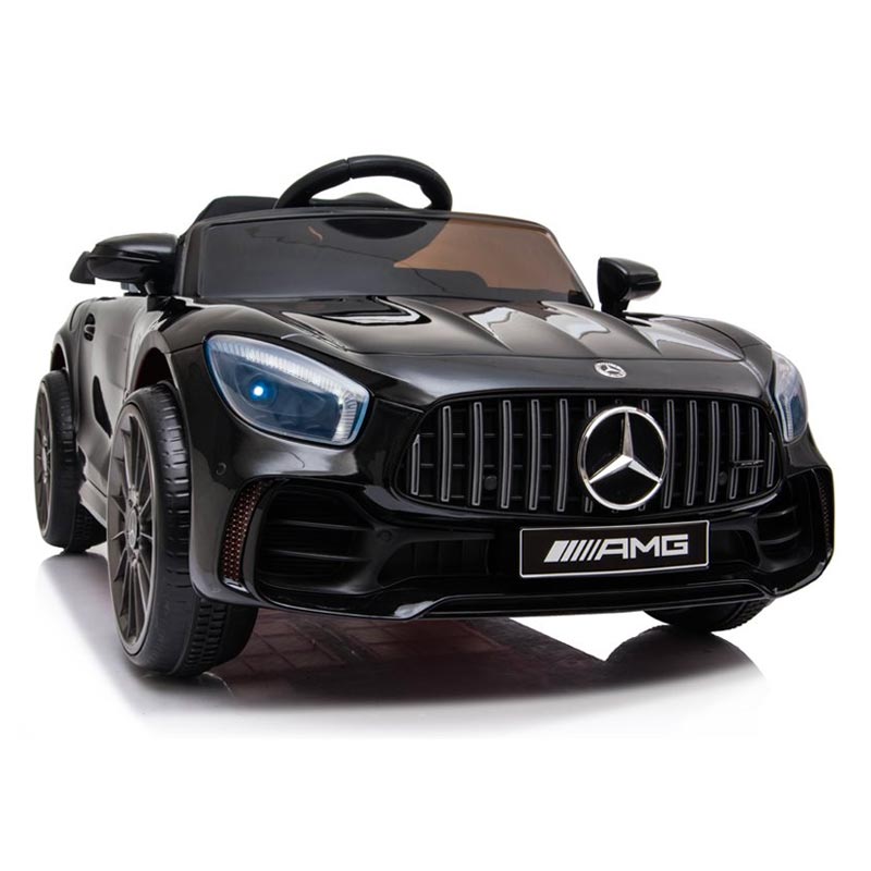 Azeno Mercedes Benz GTR Svart Elbil för barn, 2x12V framifrån