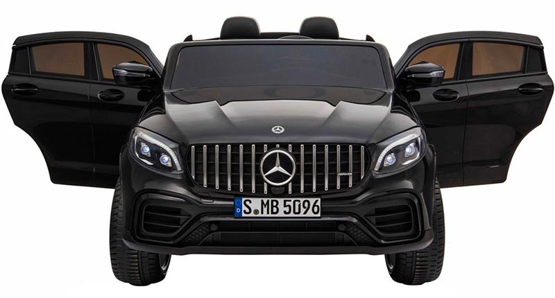 Azeno Mercedes GLC 63S Coupe Svart Elbil för barn bild med öppna dörrar