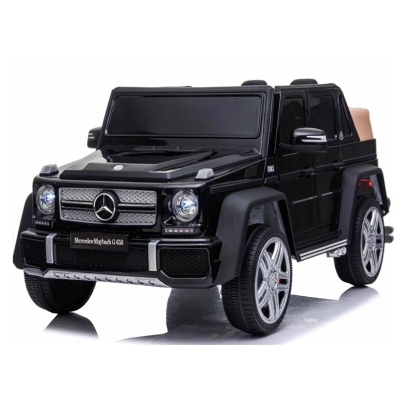 Azeno Mercedes Benz Maybach G650 Svart Elbil med gummihjul, 4x12V