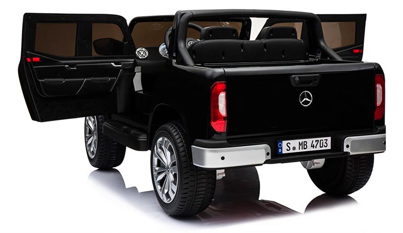 Azeno Mercedes X-Class Svart Elbil för barn,  4x12V bakifrån