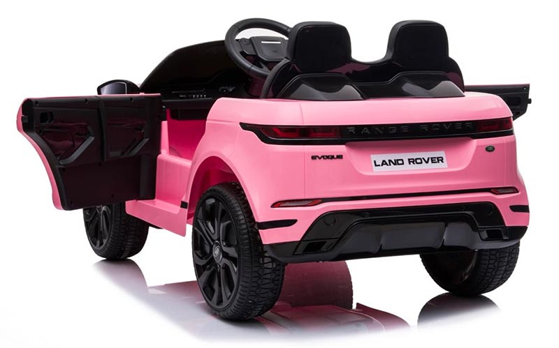 Azeno Range Rover Evoque 12V Rosa Elbil för barn, 4x12V bild bakifrån