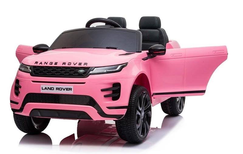 Azeno Range Rover Evoque 12V Rosa Elbil för barn, 4x12V bild från sidan