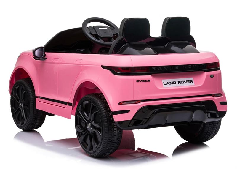 Azeno Range Rover Evoque 12V Rosa Elbil för barn bild snett bakifrån