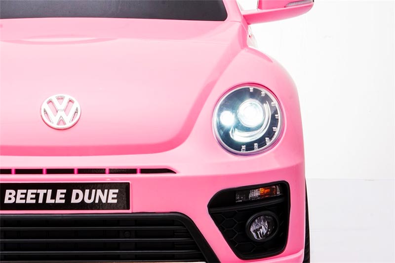 Azeno VW Beetle Dune Rosa Elbil för barn bild på lampor