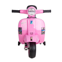 Thumbnail for Azeno Vespa PX150 Rosa elmotorcykel för barn bild framifrån