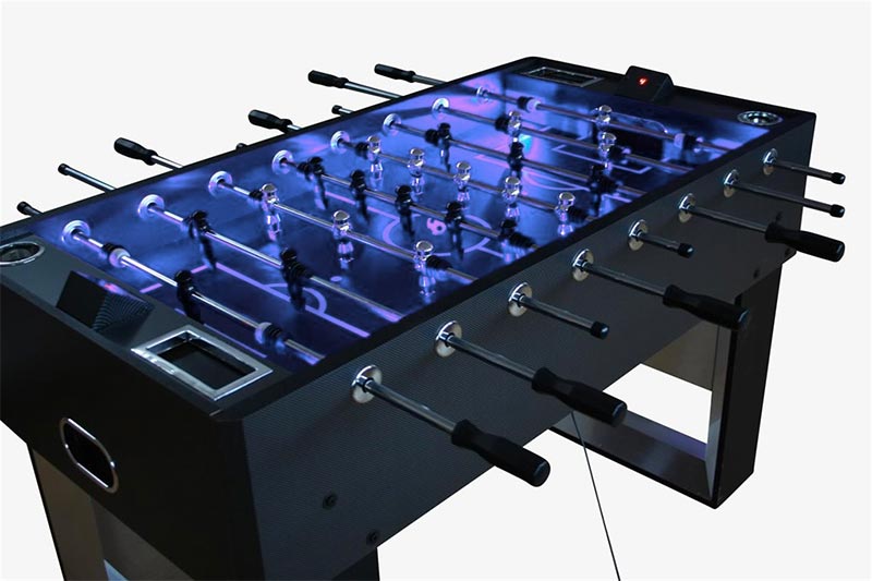 Stanlord Fossball Table Firenze med LED & Elektronisk räknare bild från sidan