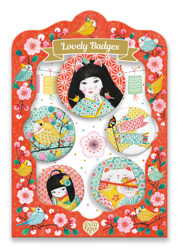 Djeco Japan lovely badges