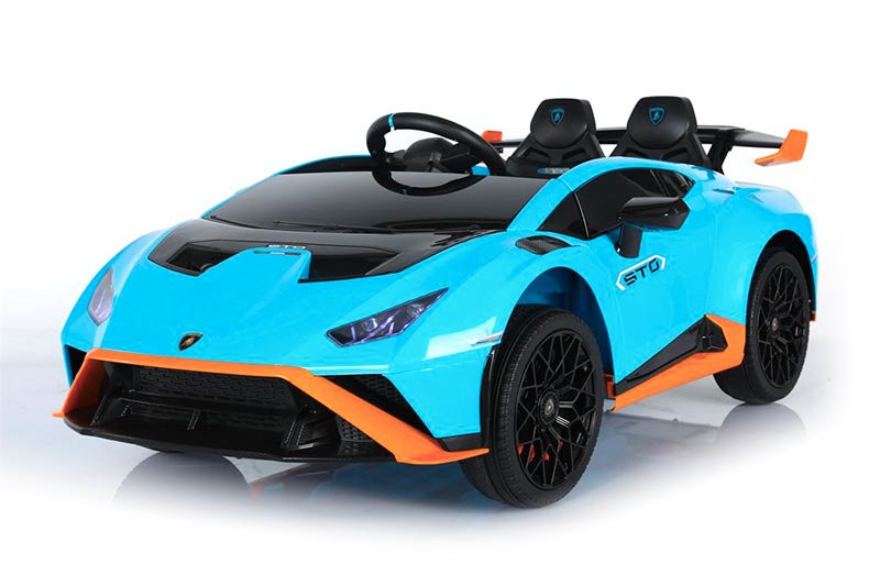 Azeno Lamborghini Huracan Drifter Blå elbil för barn, 4x12V