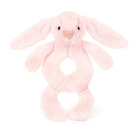 Thumbnail for Jellycat Bashful Pink Bunny Ring Rattle