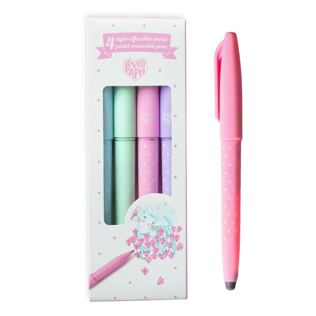 Djeco 4 Pastel Erasable Pens