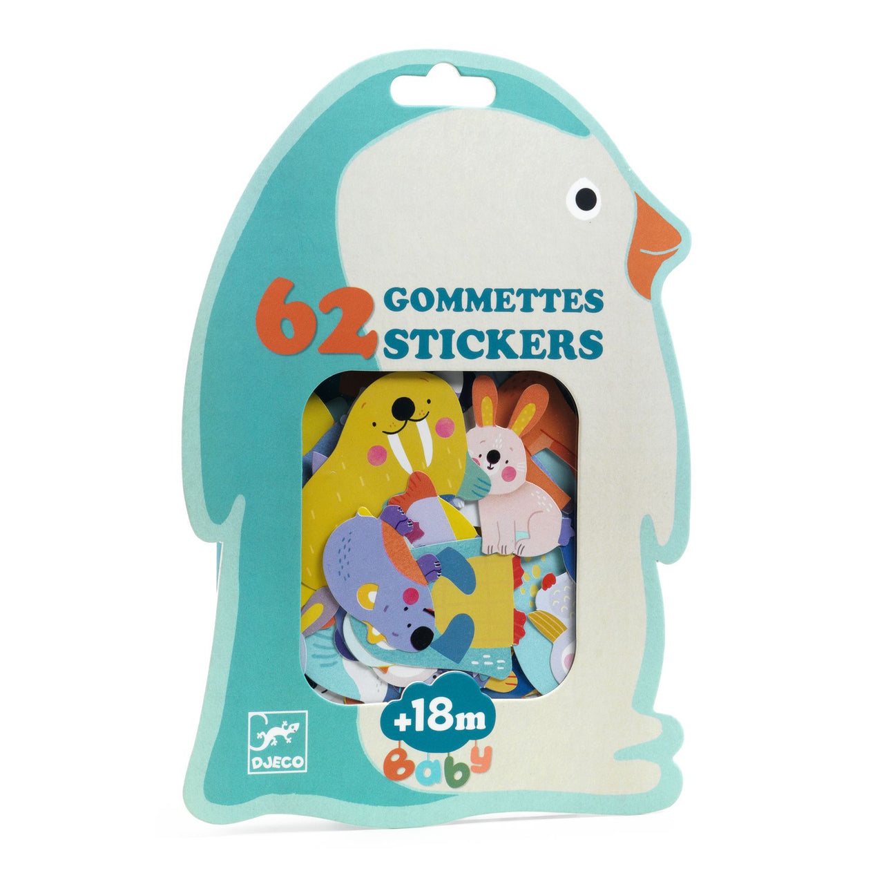 Djeco 62 Gommettes Stickers - Ice Field Animals