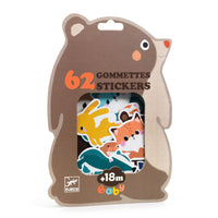 Thumbnail for Djeco 62 Gommettes Stickers - Forest Animals