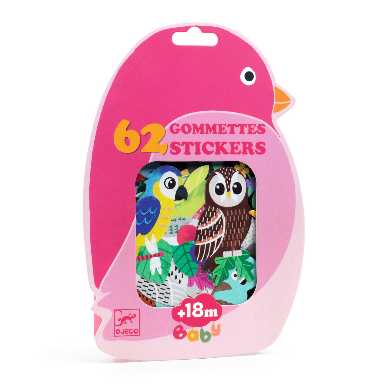 Djeco 62 Gommettes Stickers - Birds