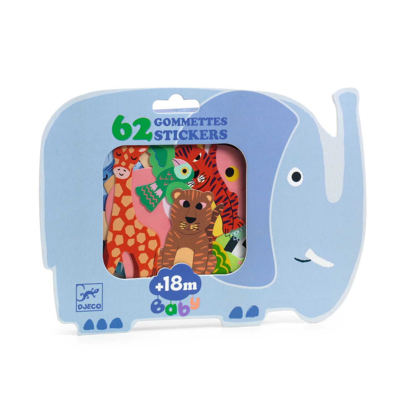 Djeco 62 Gommettes Stickers - Safari Animals