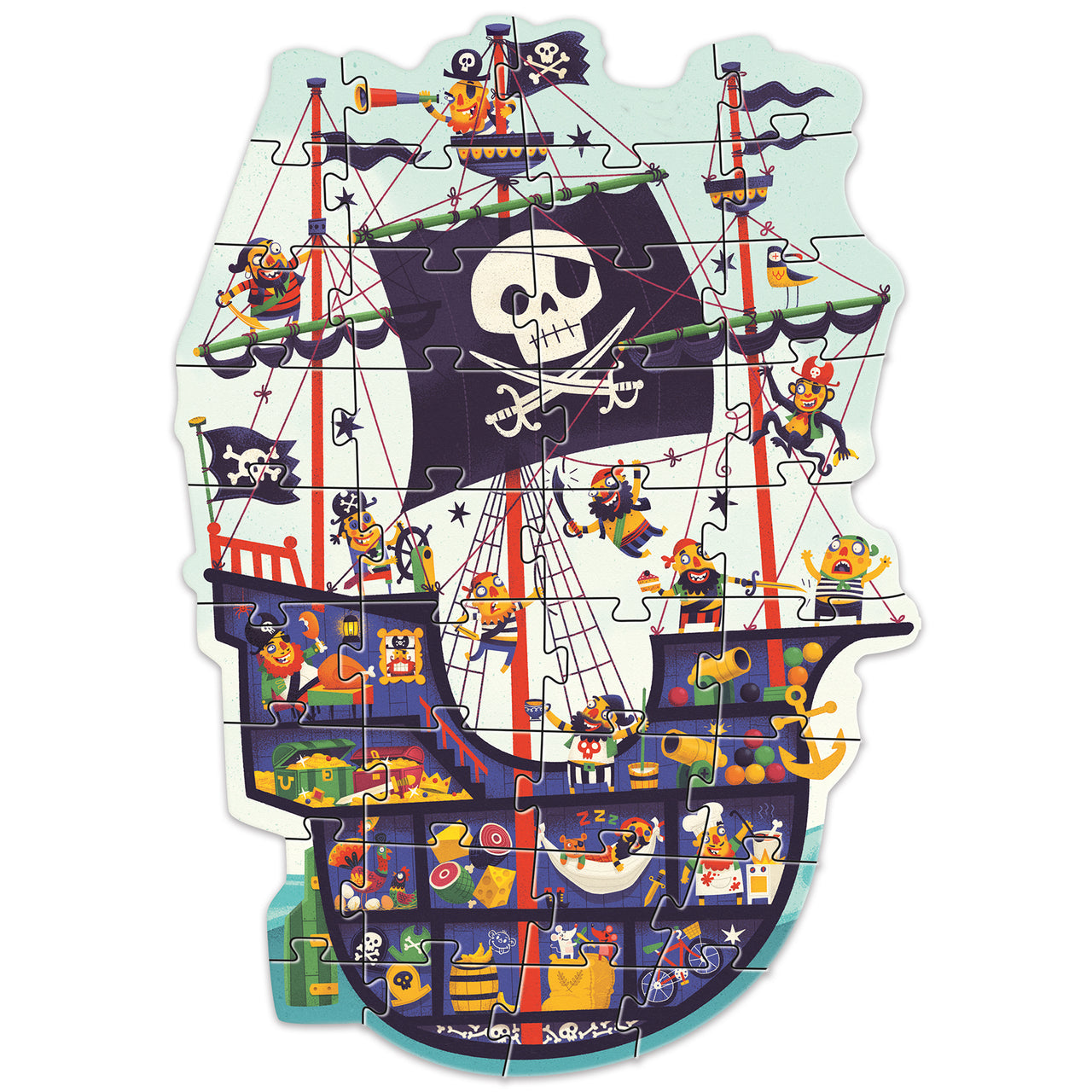 Djeco The pirate ship - 36 pcs