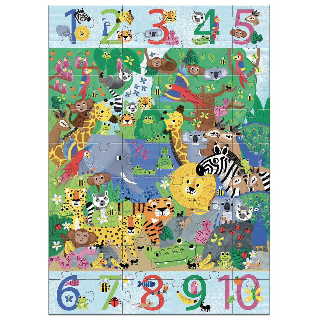 Djeco 1 to 10 Jungle - 54 pcs