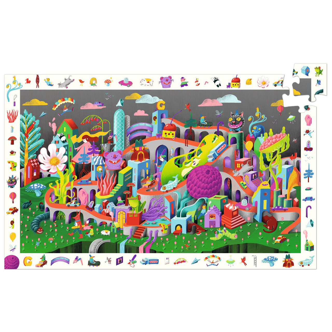 Djeco Observationspussel - Crazy Town - 200 pcs - FSC MIX