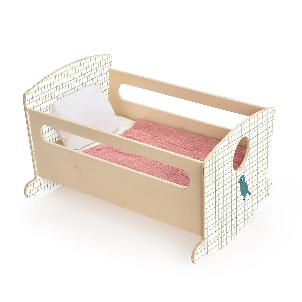 Djeco Doll Rocking Bed Blue Night