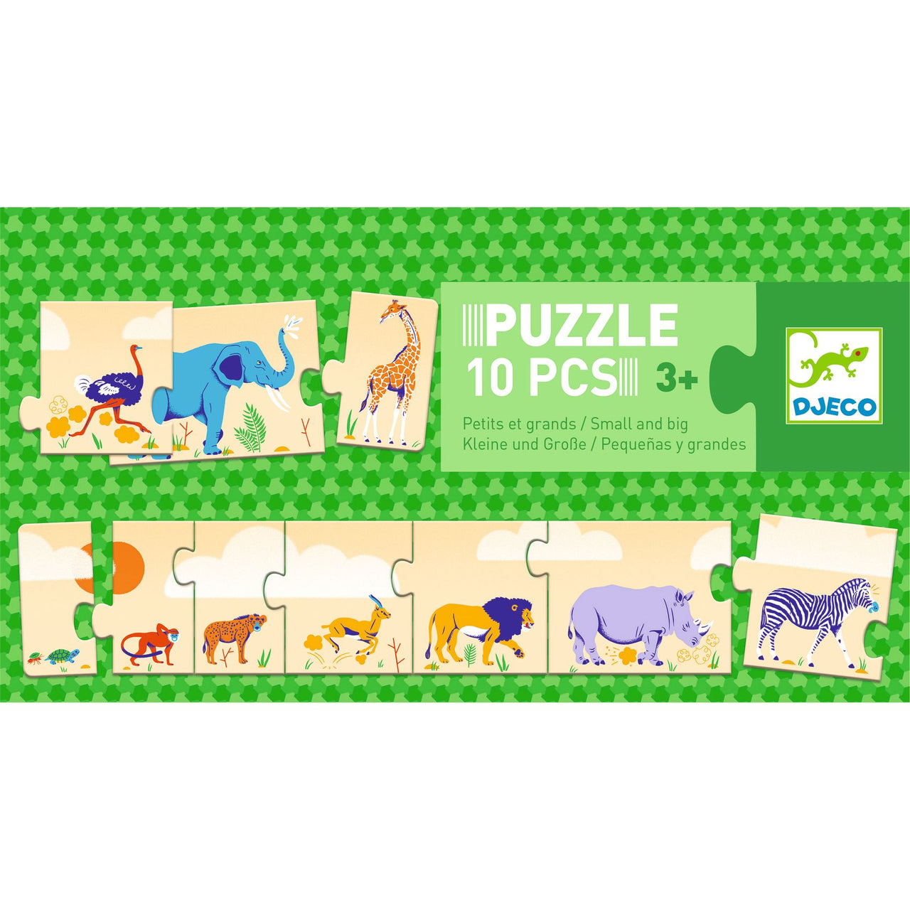 Djeco Puzzle frise Smal and big - 10 pcs