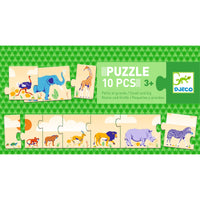 Thumbnail for Djeco Puzzle frise Smal and big - 10 pcs