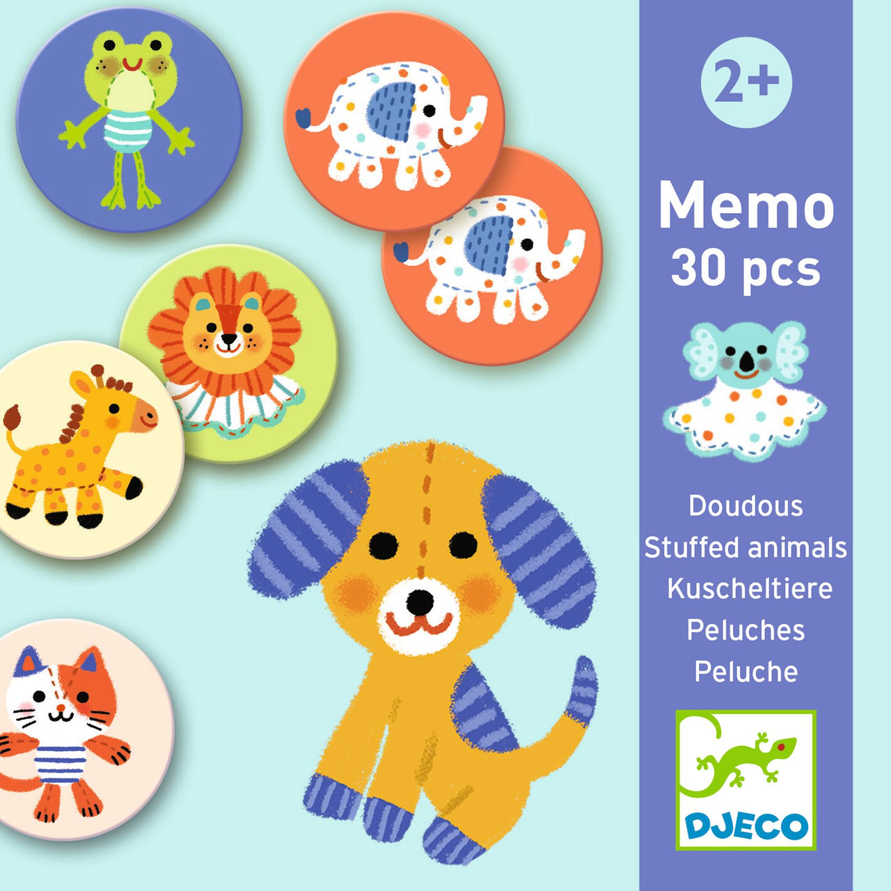 Djeco Memo Stuffed Animals - FSC MIX