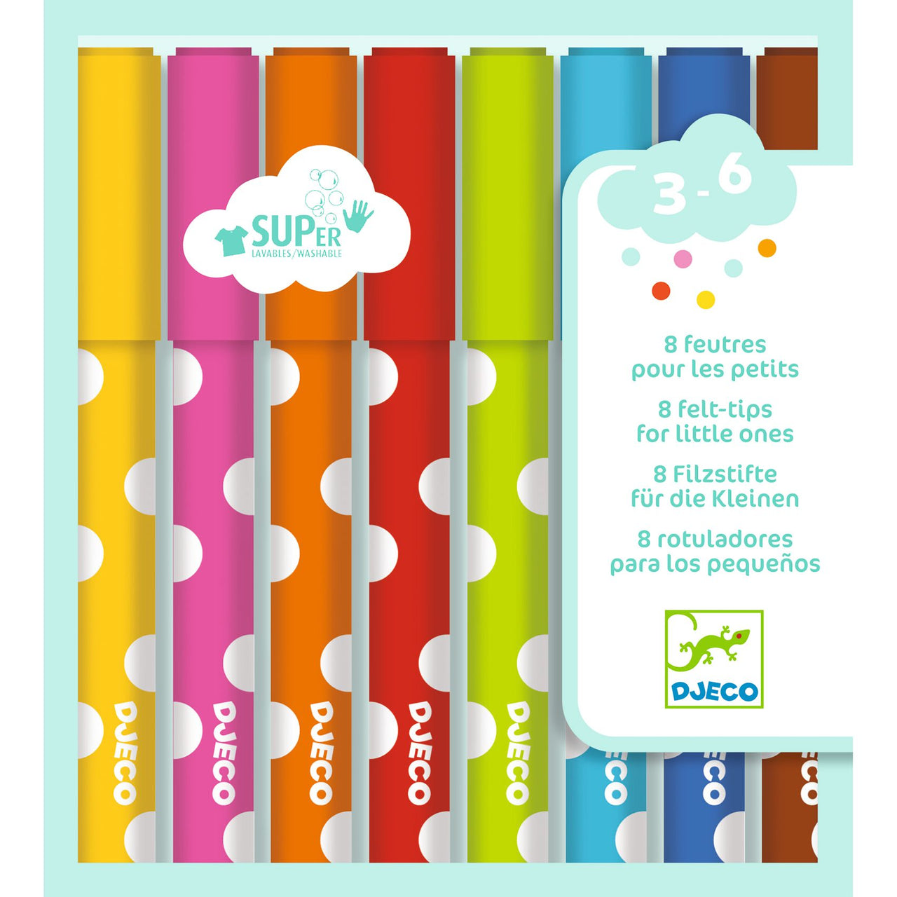 Djeco 8 felt-tips for little ones