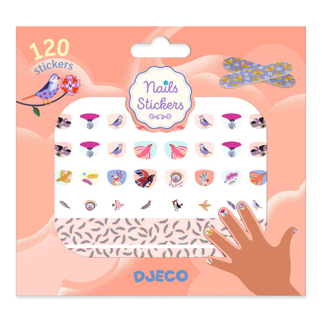 Djeco Nails Stickers - Feathers - FSC MIX