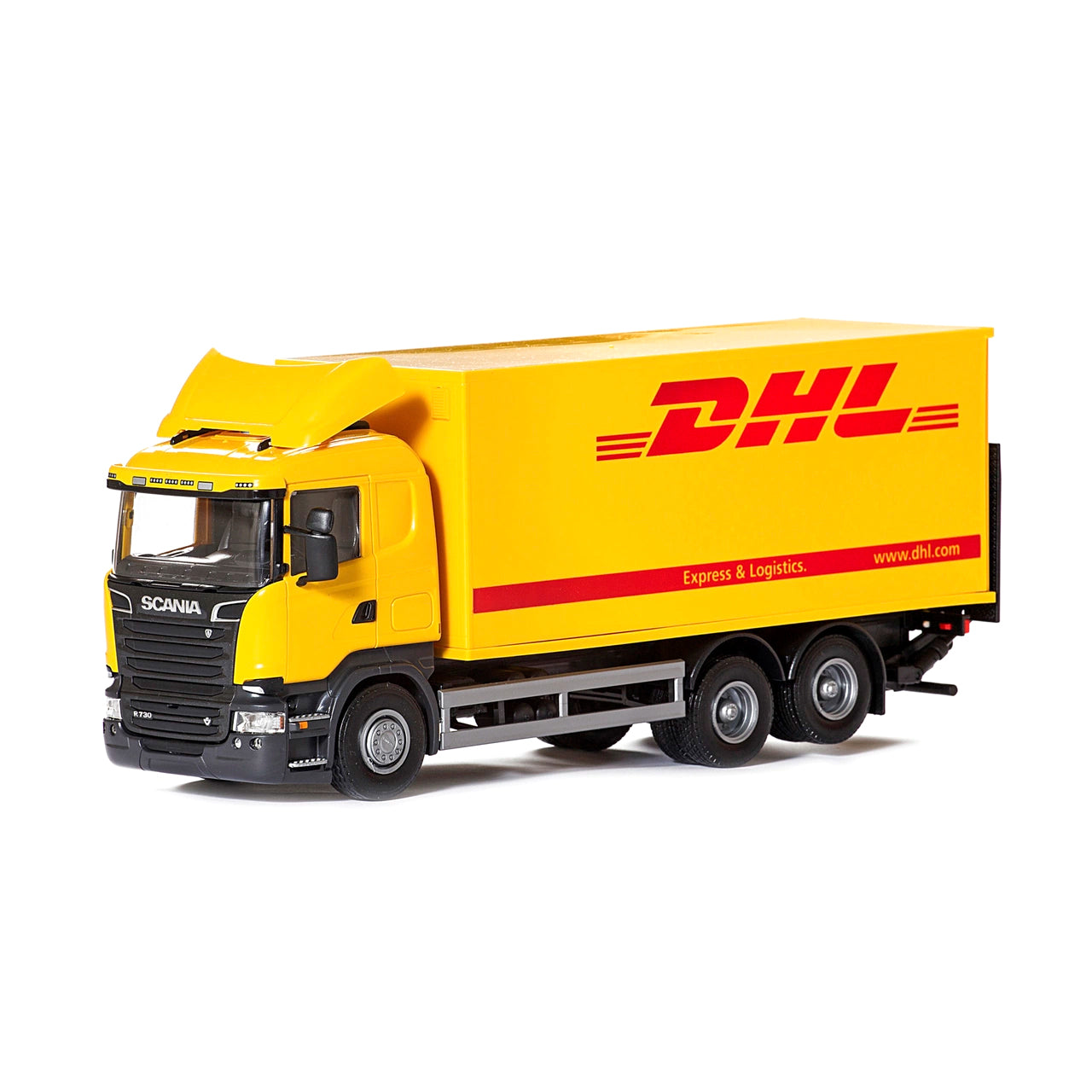 Emek Scania Transportbil DHL Gul 1:25