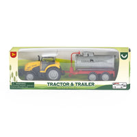 Thumbnail for Keycraft Diecast Pullback Tractor with Trailer