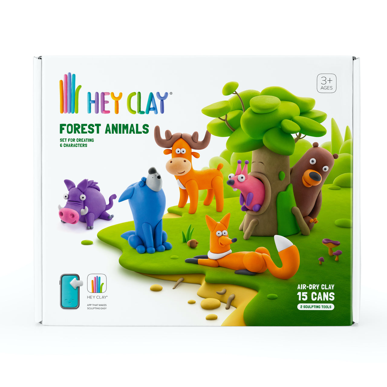 Hey Clay Lera Forest Animals (15 burkar)