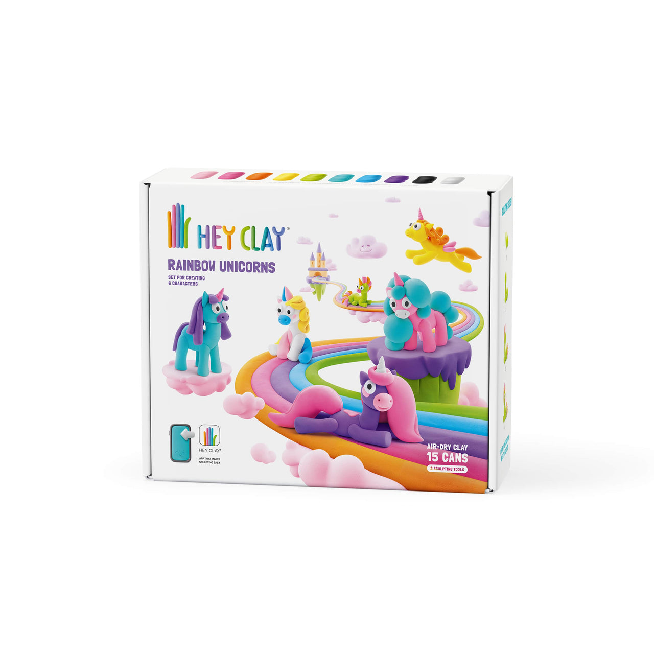 Hey Clay Lera Rainbow Unicorns (15 burkar)