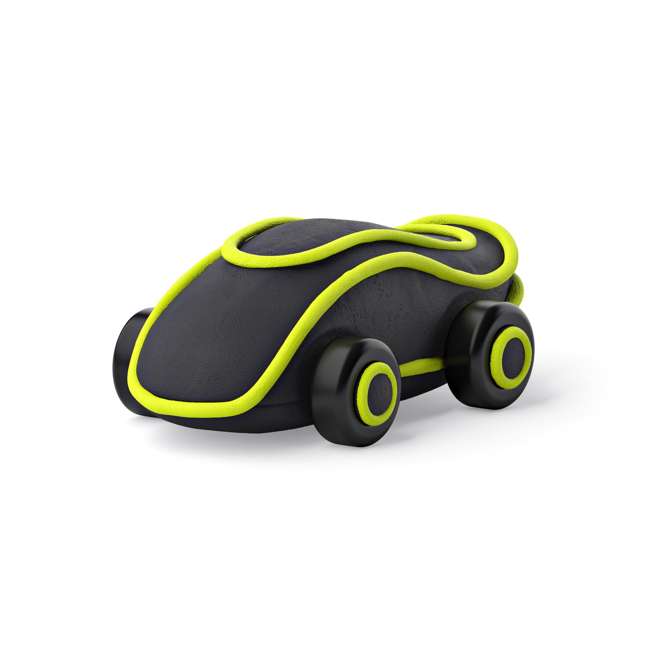 Hey Clay Lera Motors Yellow Cyber Car (2 burkar)