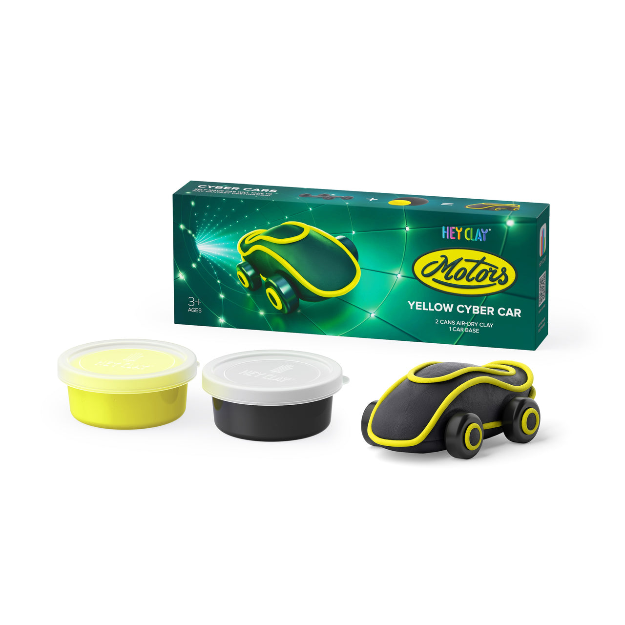 Hey Clay Lera Motors Yellow Cyber Car (2 burkar)